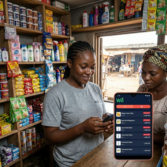 Shopkeeper using Wé POS app